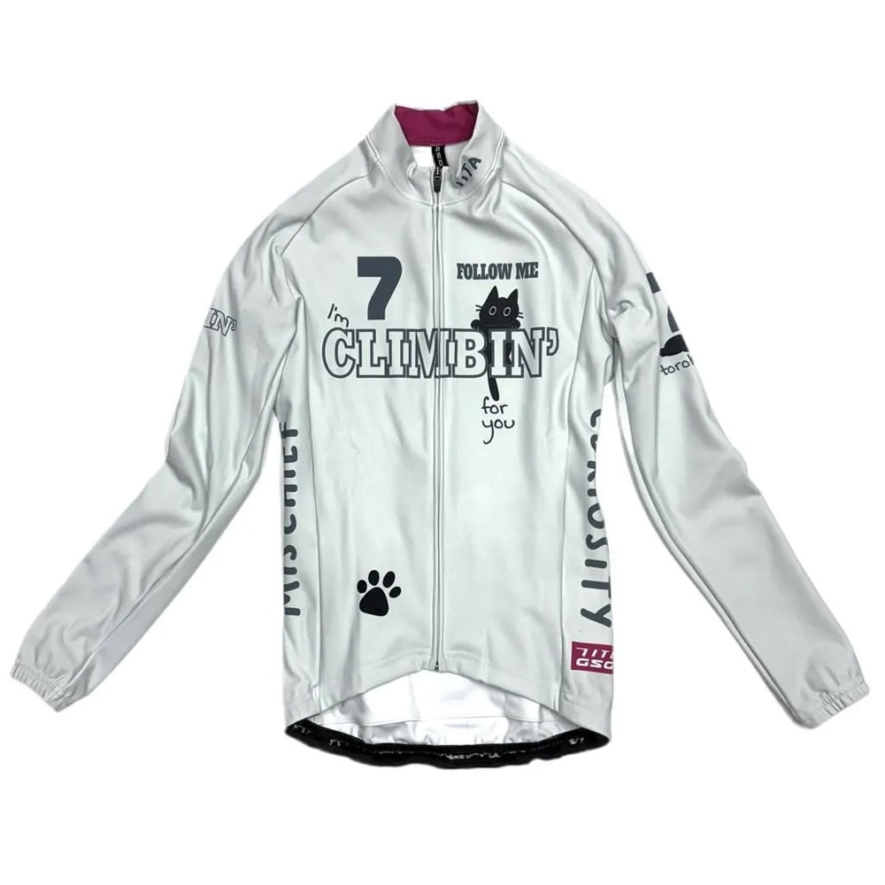 セブンイタリア Hillclimb Cat Lady LS Jersey ライトグレー
