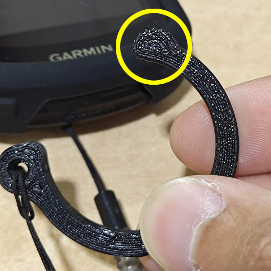 スクミズマシンワークス サイコン用脱落防止クリップ 伸縮ストラップ付