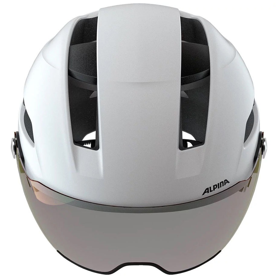 アルピナ SOHO VISOR V ホワイトマット ヘルメット | ヘルメット,大人