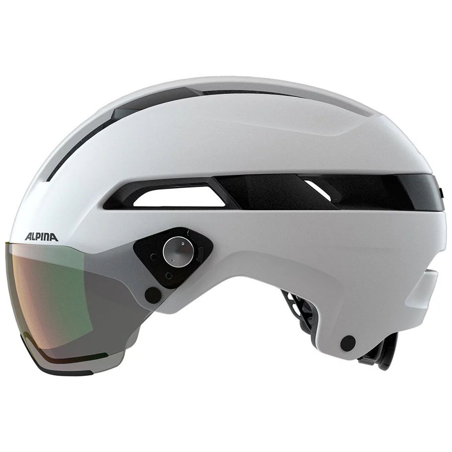アルピナ SOHO VISOR V ホワイトマット ヘルメット | ヘルメット,大人