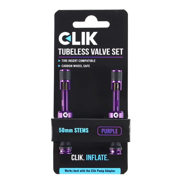 Clikvalve チューブレスバルブセット パープル [CKB] | ロードバイク