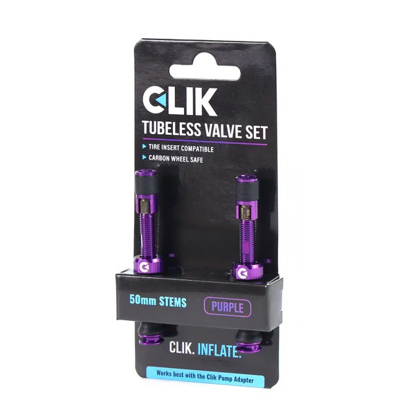 Clikvalve チューブレスバルブセット パープル [CKB] | ロードバイク