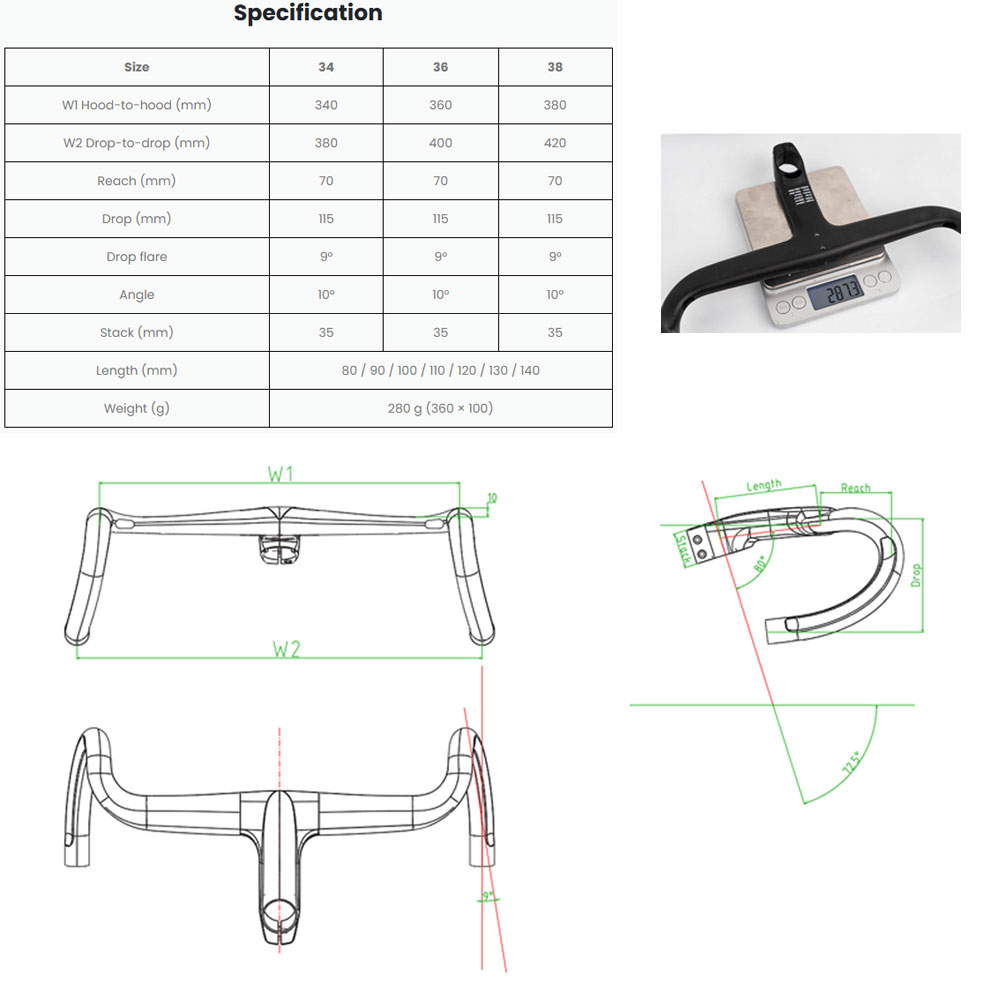 一体型ハンドル 楽天市場】クラフトワークス HB01 一体型ハンドルバー(幅芯-芯360mm