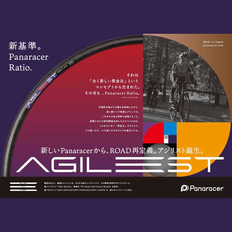 Panaracer AGILEST 3本 700×23C W/O オープンサイド パナレーサー アジリスト 700×23C ブラック/スキンサイド（AX