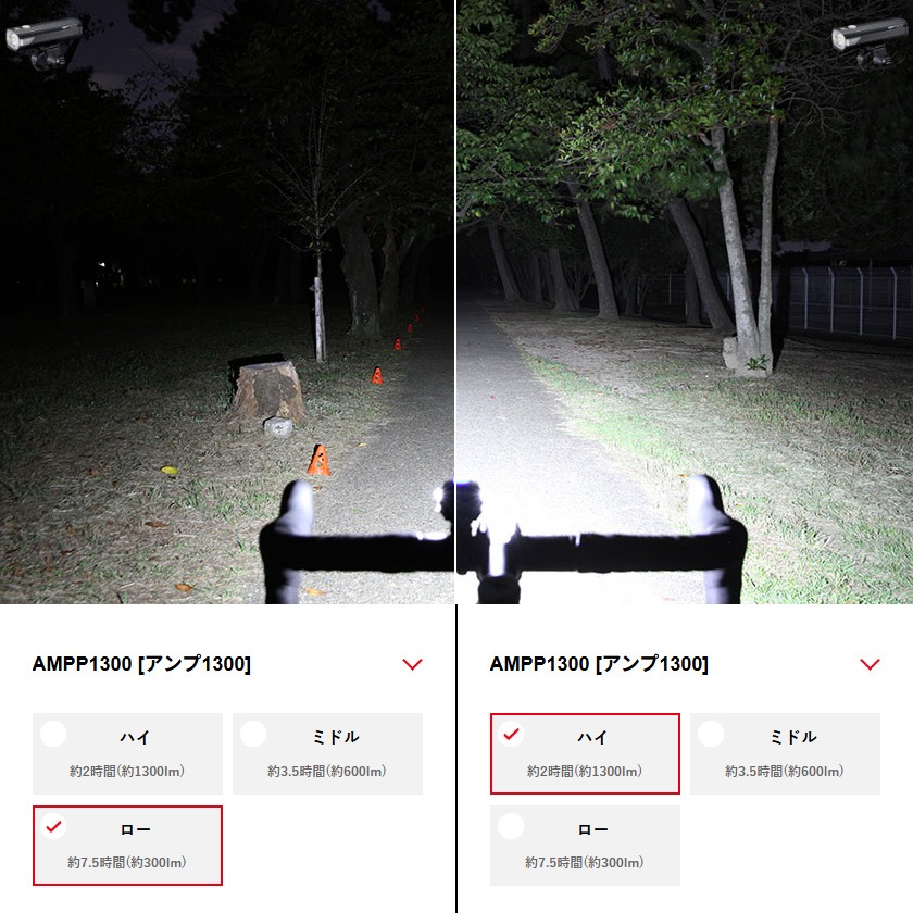 キャットアイ AMPP1300 HL-EL1300RC フロントライト USB充電