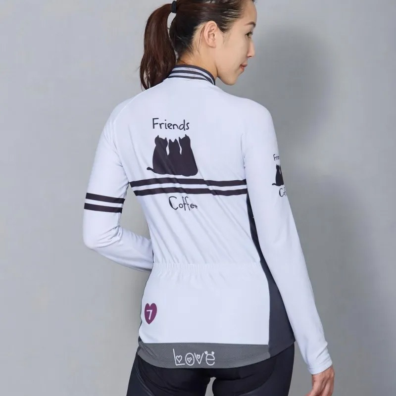 イタリアのアウェイジャージ セブンイタリア Friends Lady LS Jersey ライトグレー