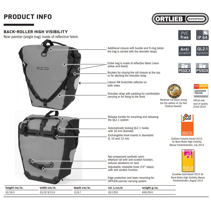 楽天市場】オルトリーブ バックローラー ql2.1の通販 オルトリーブ