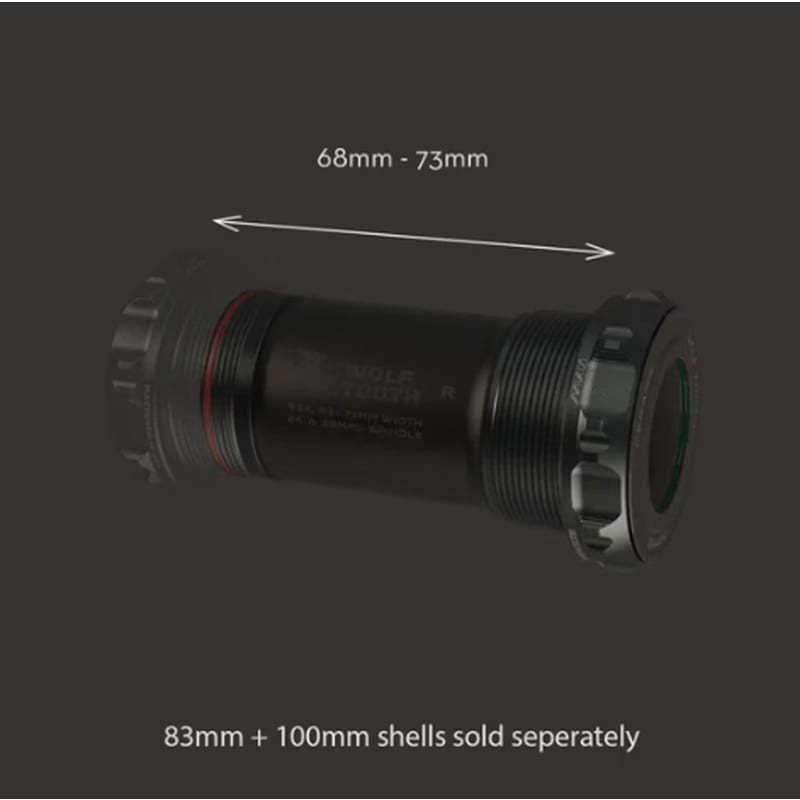 ウルフトゥース MK0 BSA Bottom Bracket - 30mm シャドウグレー