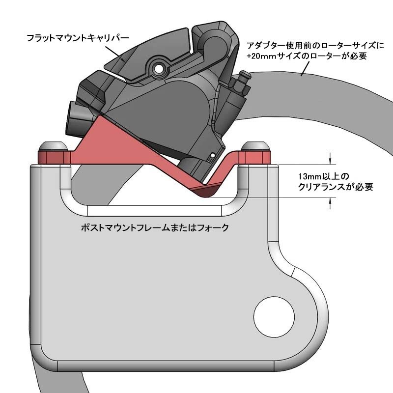 ウルフトゥース Post to Flat Mount Brake Adapter | ロード