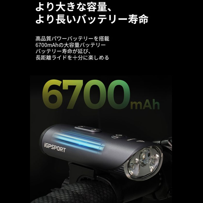 iGPスポーツ VS1800 スマートフロントライト グレー | アクセサリー