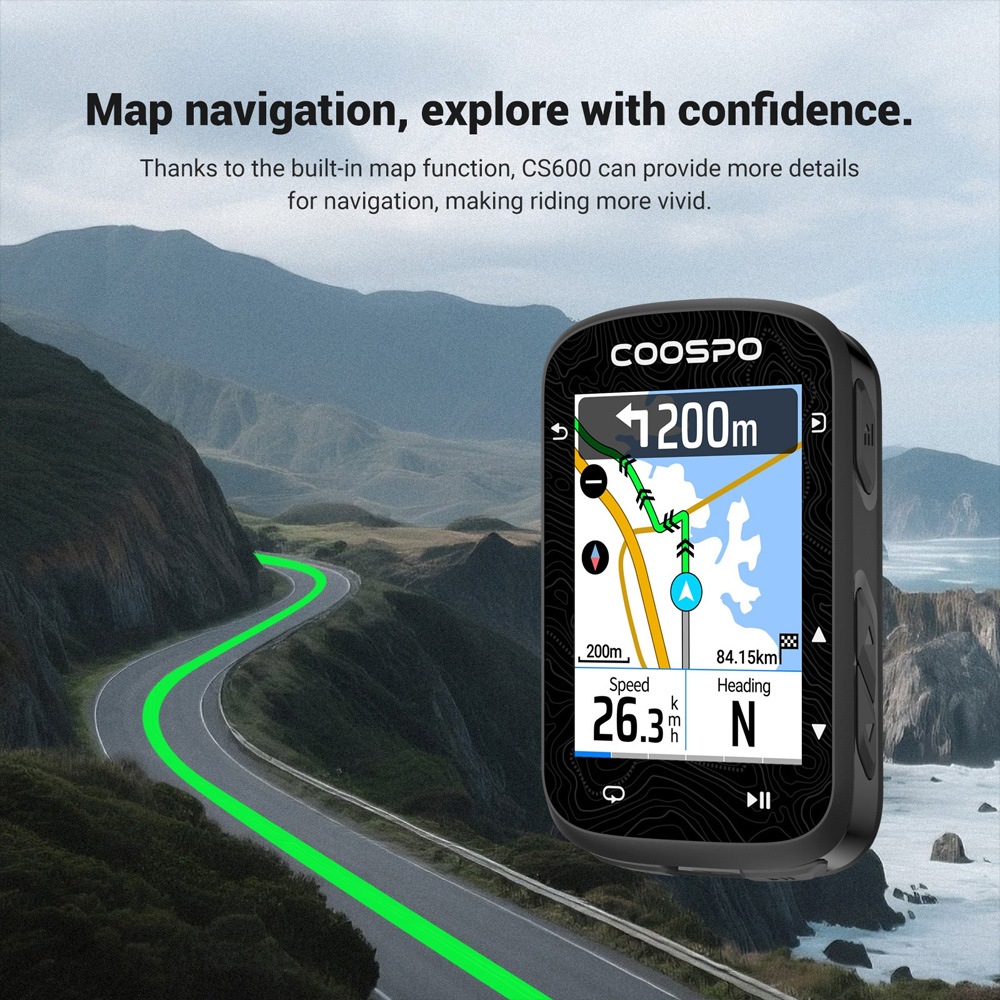 クースポ REALROAD CS600 GPS バイクコンピューター（超長寿命