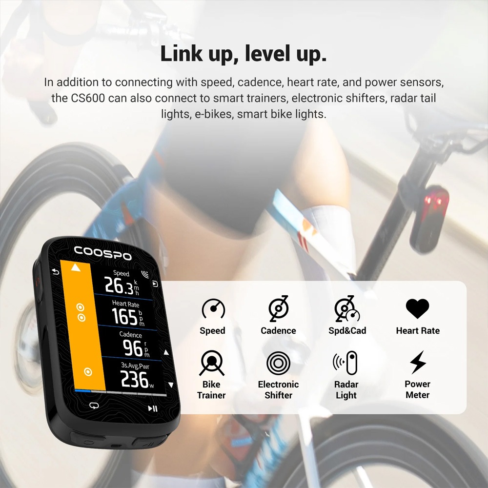 クースポ REALROAD CS600 GPS バイクコンピューター（超長寿命