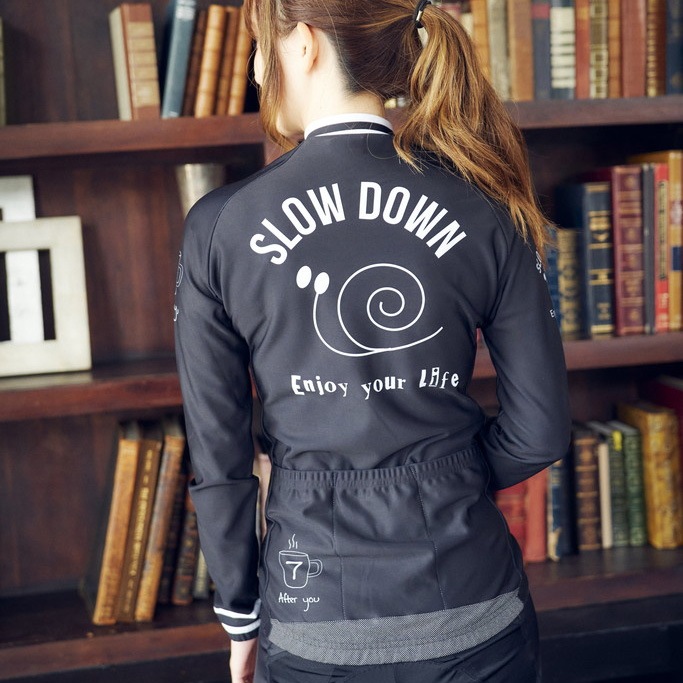 セブンイタリア Slow Down Lady LS Jersey ブラック レディース
