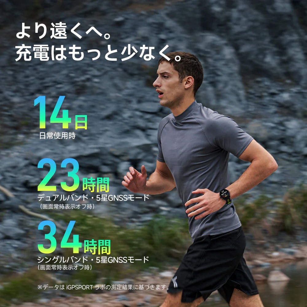 iGPスポーツ VeRun GPSスポーツウォッチ ブラック [ROL09] [ROL