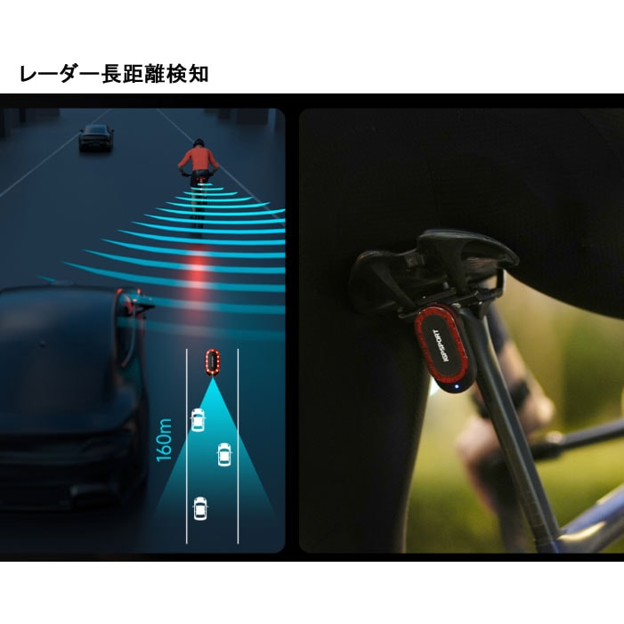 iGPスポーツ SR mini スマートレーダーテールライト USB-TYPE-C