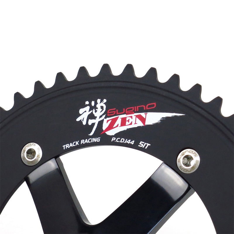 スギノ ZEN144-DD75-2 165mm ブラック 44T-50T クランクセット