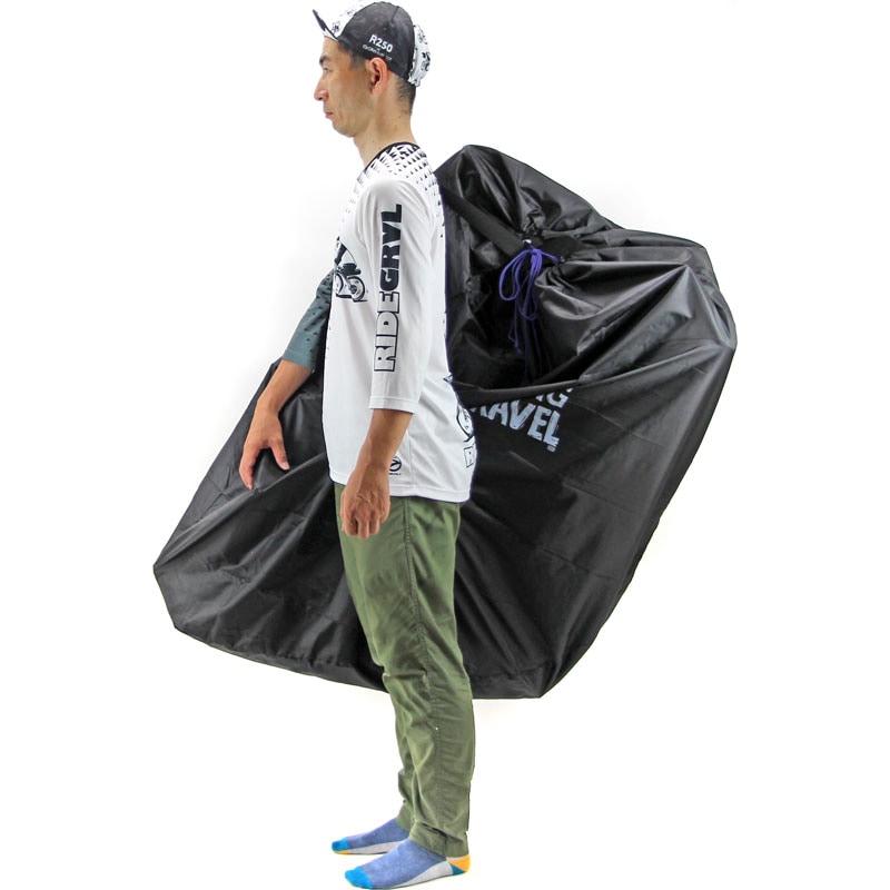 R250 グラベルバイク用 縦型軽量輪行袋 ブラック フレーム