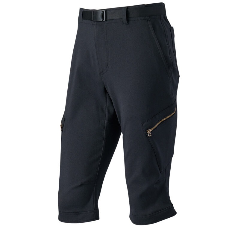 パールイズミ 【9160】ストレッチ クロップド カーゴ 1.ブラック