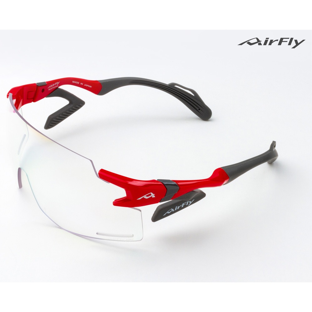 Airfly エアフライ　調光サングラス　AF-301 C-6BK エアフライ AF-301 C-6BK レッドフレーム/調光ブルーミラーレンズ