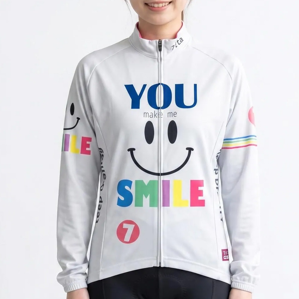 セブンイタリア You make me Smile Lady LS Jersey オフホワイト