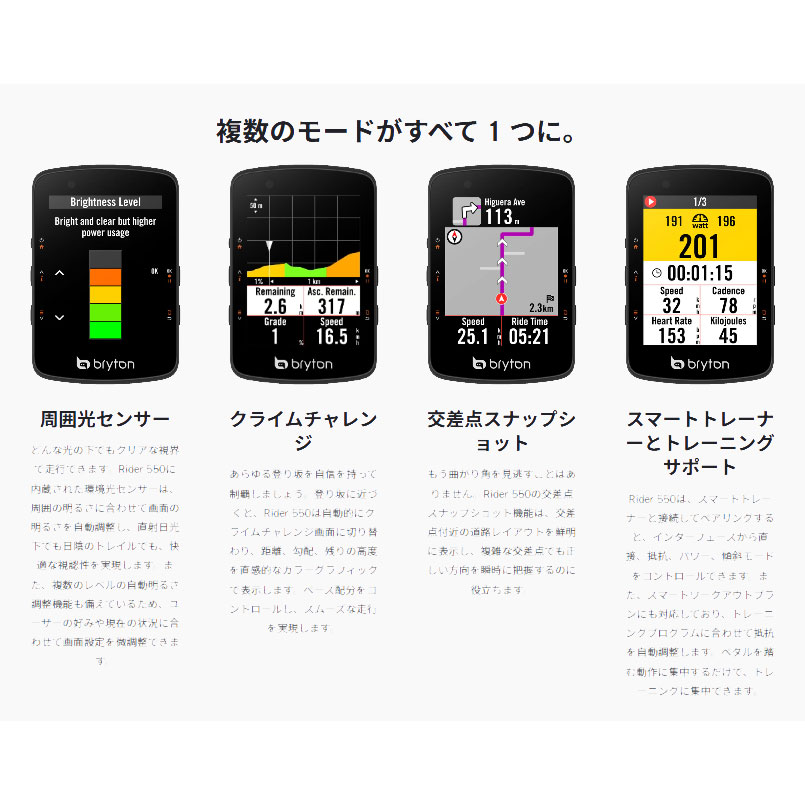 ブライトン Rider 550E （本体のみ） GPS | アクセサリー
