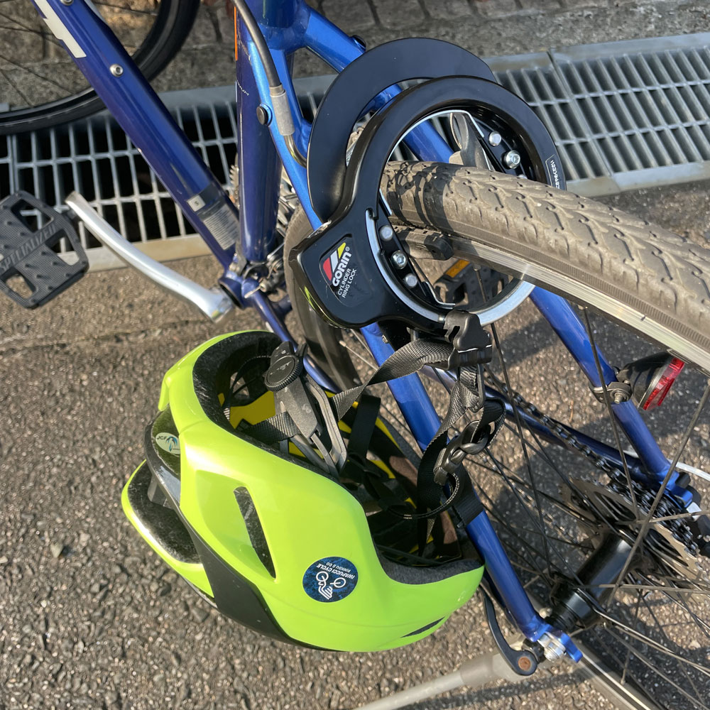 ゴリン ヘルメットロック大型シリンダー式リング錠 ブラック