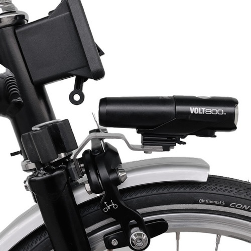 ミノウラ フロントライトステー シルバー ブロンプトン対応