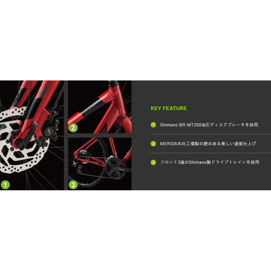 MERIDA CROSSWAY 300-D」グロスブラック/460mm