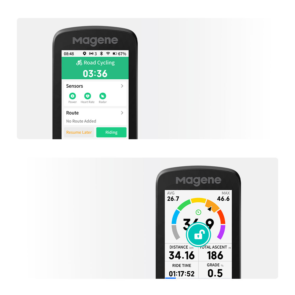 マージーン C606 V2 スマート GPS バイクコンピューター 101-488