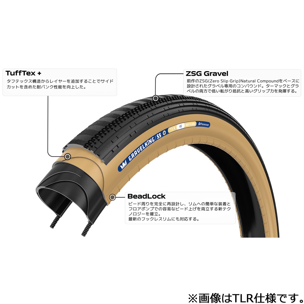 パナレーサー グラベルキング SS プラス 700C ブラック クリンチャー
