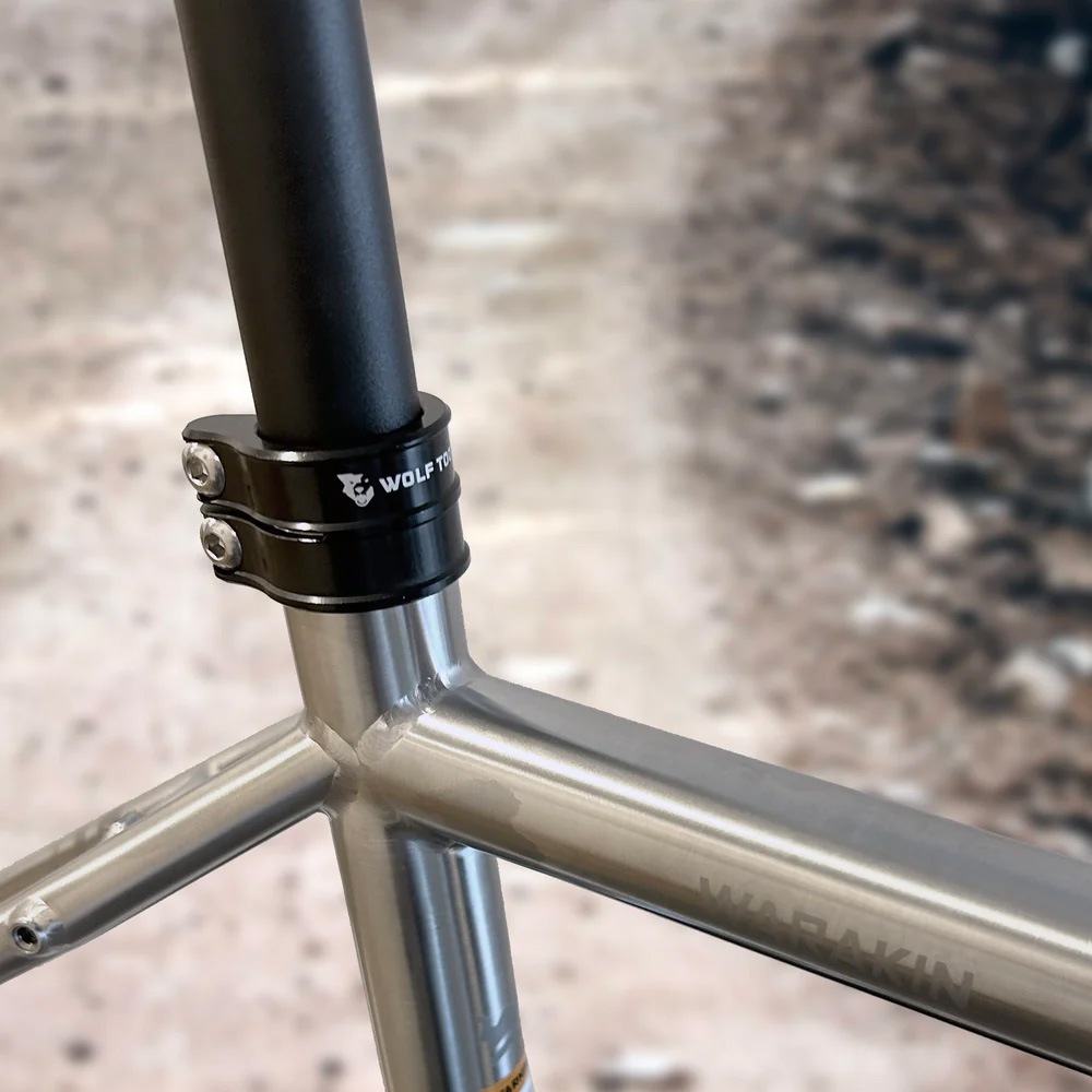 ウルフトゥース Double Seatpost Clamp 2-Bolt 32mm/27mm ブラック