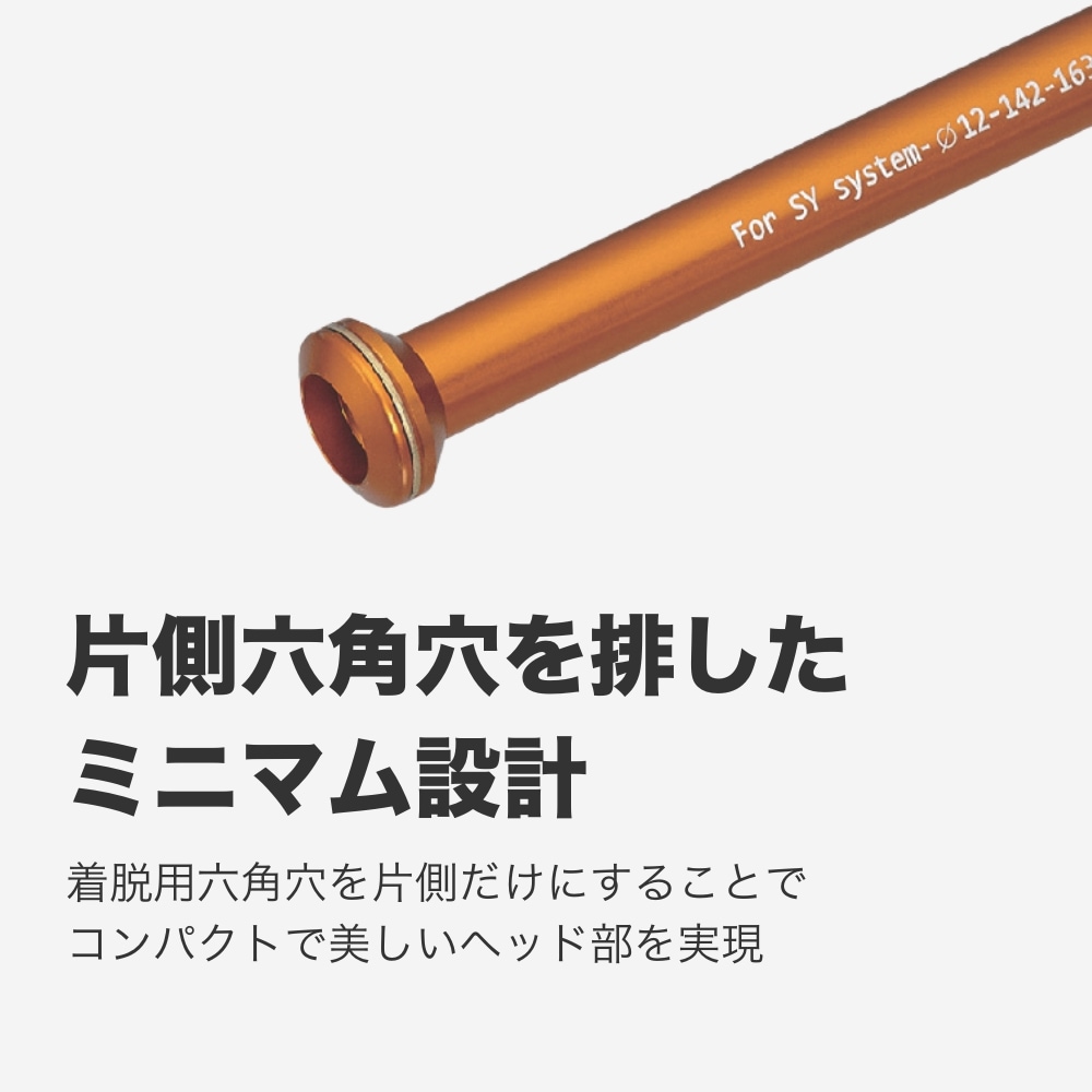 KCNC ヘックスタイプスルーアクスル 12x142mm KQR09-12-001 | ロード