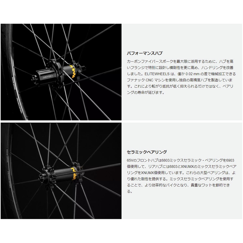 エリートホイールウルトラライトカーボンリムブレーキ38mm シマノハブ