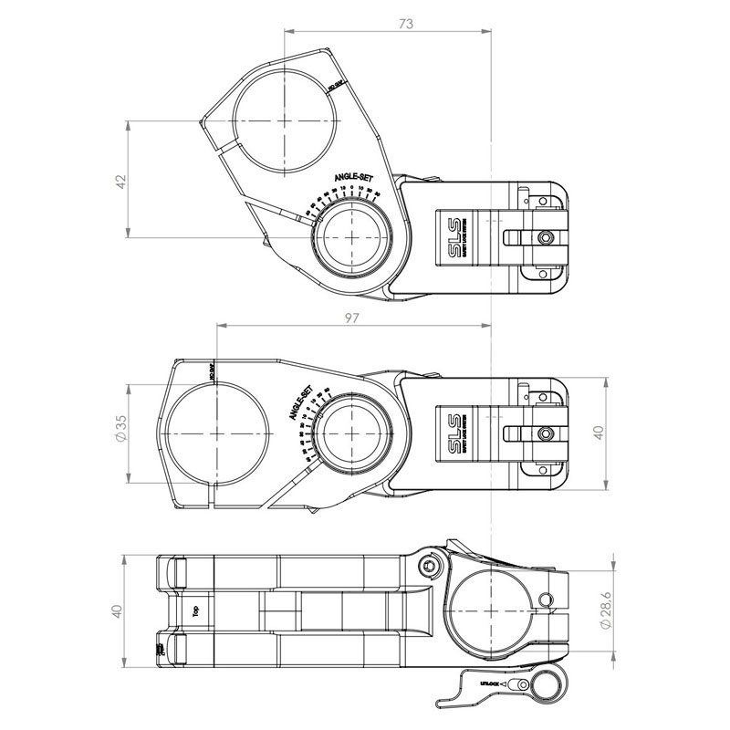 ROCKER PARTS RocHead AiO MAX 90度角度変更ステム 角度調整機能付き
