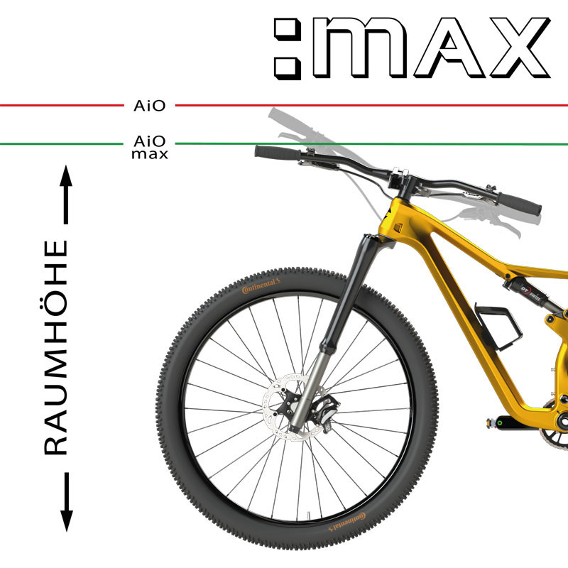 ROCKER PARTS RocHead Bend MAX 90度角度変更ステム 50mm ブラック