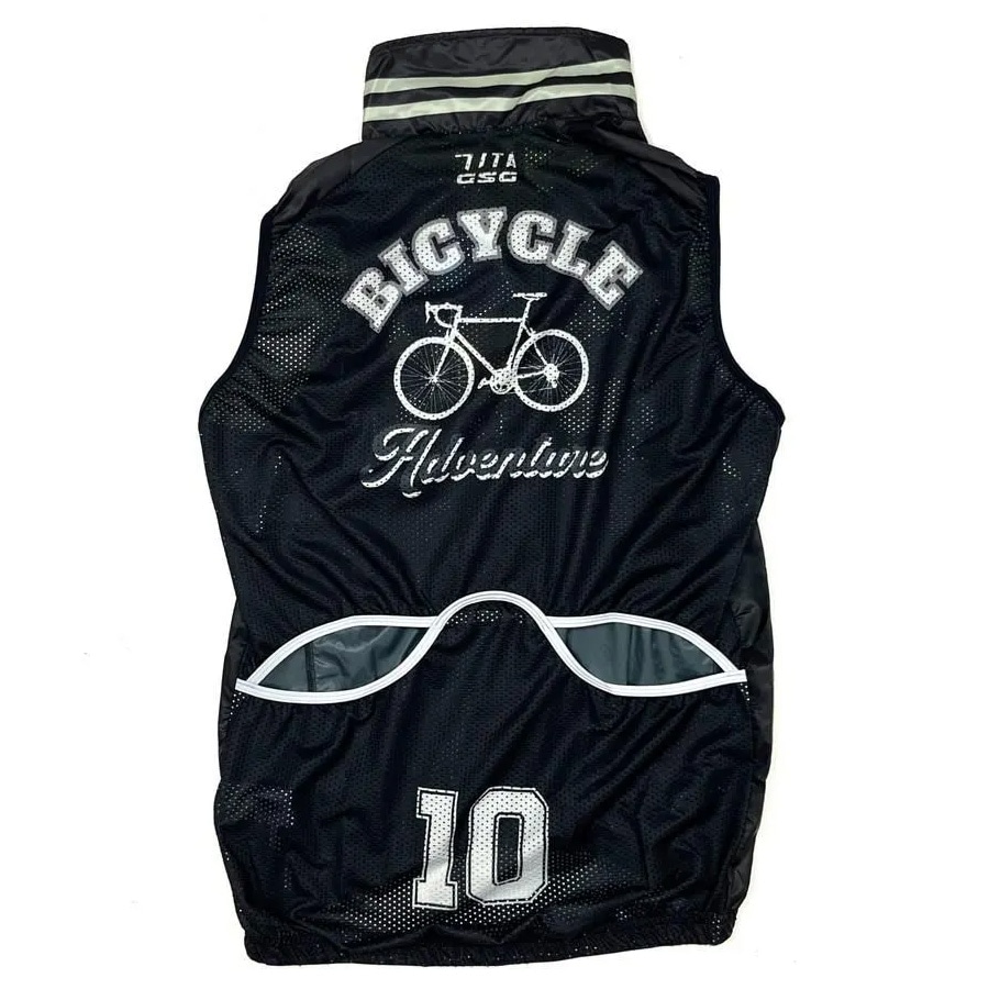 セブンイタリア Adventure Bicycle Gilet ブラック | メンズウェア