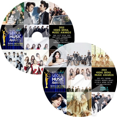 2015 Seoul Music Awards 1-2 2��Set (2015.01.22) - EXO/ BTS/ INFINITE/ B2ST/ D&E/ GOT7/ VIXX/ B1A4/ TAEMIN/ TTS/ APINK/ HYUN A/ AOA/ RED VELVET/ B1A4 ¾ - �������ȼ�ϿDVD Award DVD