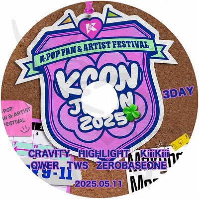 K-POP DVD KCON 2025 IN JAPAN 3DAY 2025.05.11 - HIGHLIGHT ZEROBASEONE TWS CRAVITY KiiiKiii - CON KPOP DVD
