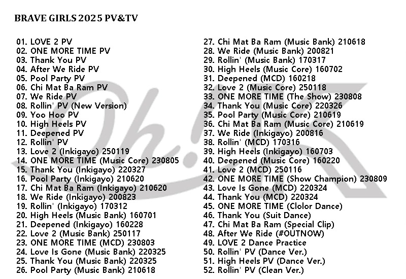 K Pop Dvd Brave Girls 21 2nd Pv Tv After We Ride Chi Mat Ba Ram