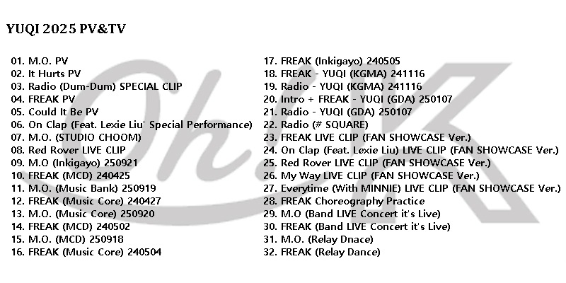K-POP DVD (G)I-DLE YUQI 2024 PV/TV COLLECTION - FREAK - (G)I