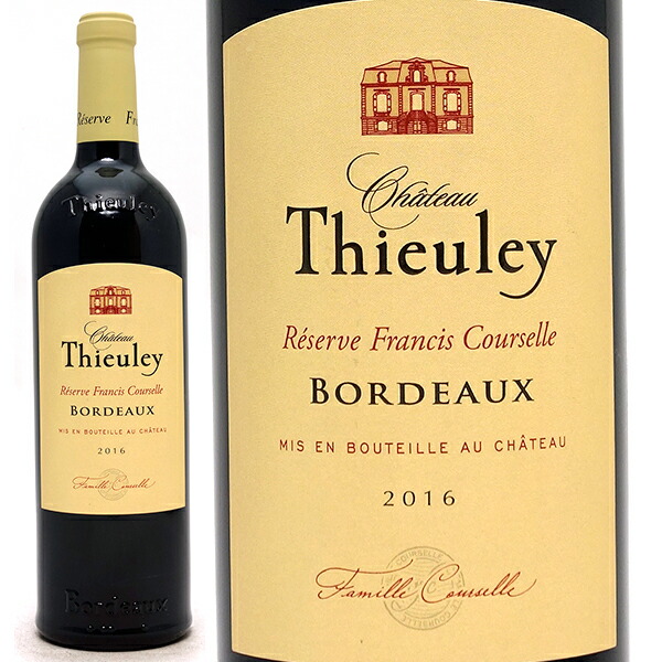2016 シャトー テューレイ レゼルヴ フランシス クーセル 750ml シューペリュール ボルドー フランス 赤ワイン コク辛口 ワイン ^AOTYRE16^