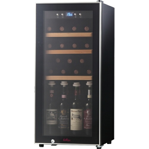 【メーカー直送】 ワインセラー　28本用木製棚3枚　ガラス扉　SW-28SW28　ファンヴィーノ　funVino28 標準扉・収納本数28本 送料設置料 無料北海道・沖縄・離島除く ^ZHCESW28^