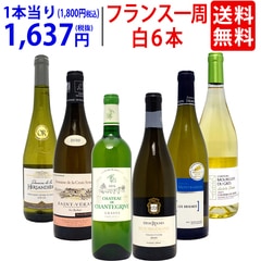 ワイン ワインセット 超厳選 美味しいものだけフランス一周 白６本セット 送料無料 飲み比べセット ギフト 大人気 ^W0FWG1SE^