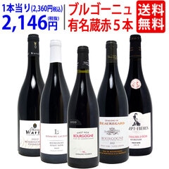 ワイン ワインセット ブルゴーニュ有名蔵 すべて激ウマ赤５本セット 送料無料 飲み比べセット ギフト 大人気 ^W0B574SE^