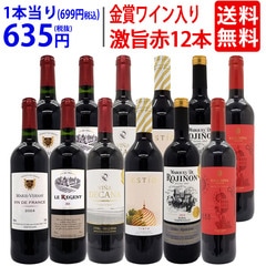 ワイン ワインセット ワイン誌高評価蔵や金賞蔵ワインも入った激旨赤１２本セット 送料無料 飲み比べセット ギフト (6種類各2本) 大人気 ^W0AKB9SE^