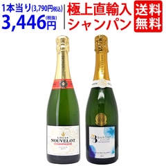 ワイン ワインセット 極上直輸入 超豪華シャンパン（フランス シャンパーニュ産）2本セット 大人気 送料無料 飲み比べセット ギフト ^W0CF03SE^