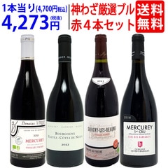 超プレミアムセット 神わざ プルミエ クリュ等、作り手＆畑厳選ブルゴーニュ赤４本セット ワインセット 送料無料 大人気 飲み比べセット ギフト ^W0BQ07SE^