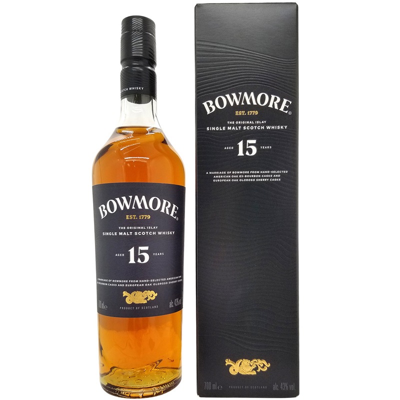 ボウモア 15年 シングルモルト 43度 箱付 700ml 正規品 スコッチウイスキー ^YCBW15J0^