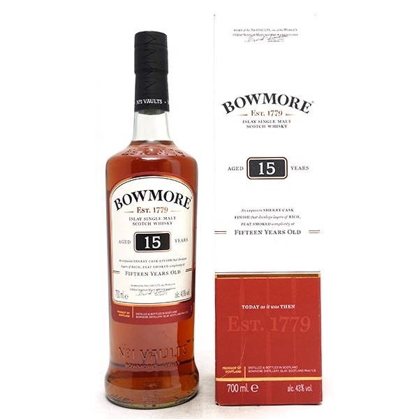 ボウモア 15年 シングルモルト 43度 箱付 700ml 正規品 スコッチウイスキー ^YCBW15J0^