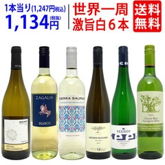 ワイン ワインセット 世界一周ワインの旅 ６ヶ国飲み比べ白６本セット 送料無料 飲み比べセット ギフト 大人気 ^W0WS09SE^